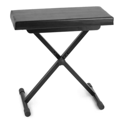 Image de Vonyx KBB10 Banc pour Clavier et Piano, 3 Hauteurs, Pliable, Coussin d&#039;Assise Confortable, Charge Maximale de 100 kg, Idéal Jouer du Piano Confortablement