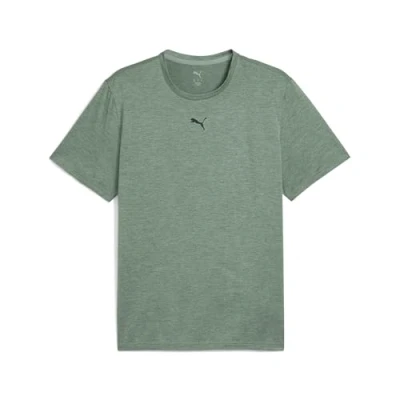 Image de PUMA M TAD Essentials Heather Cat Tee (CF Small Cat), T Shirts Mixte, Green Moon Heather, XXL