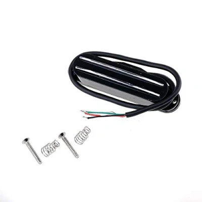 Image de Musiclily Dual Hot Rail High Output Guitare Micros Humbucker Taille Simple Bobine pour Fender Squier Strat, Noir