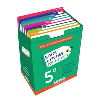 Image de Boîte à fiches tout en un 5e 110 pour une année réussie (Coffret)