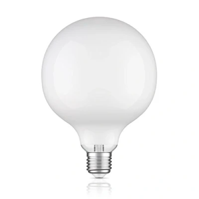 Image de ledscom.de ampoule LED E27, G125, blanc chaud (2700 K), 6,2 W, 845lm, verre dépoli extra, filament, ampoule, filament à incandescence, verre, LED, culot économie