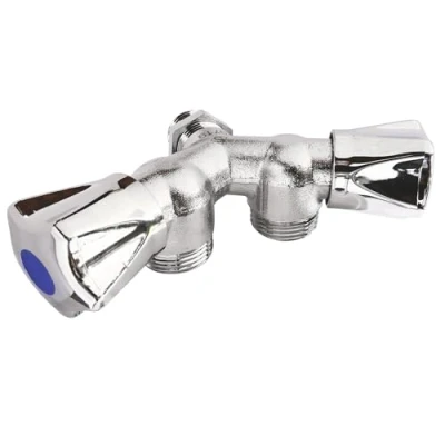 Image de SOMATHERM FOR YOU Robinet Mural d&#039;alimentation pour Machine à Laver Sortie Double en Y, Gris, 4 HML1643 15