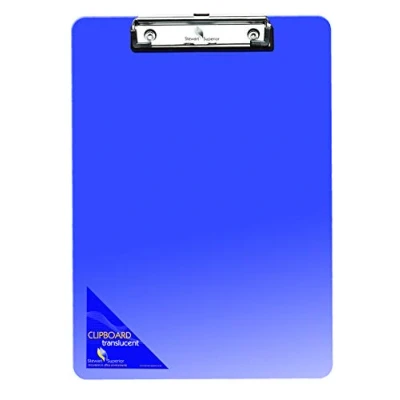 Image de SECO SE C1102 BU Porte bloc en plastique translucide Bleu Format A4