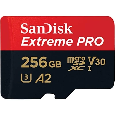 Image de SanDisk Extreme PRO 256 Go microSDXC, Carte micro SD + adaptateur (Pour smartphone, caméra d&#039;action ou droner, jusqu&#039;à 200 Mo/s) RescuePRO Deluxe UHS I, Class 10, U3