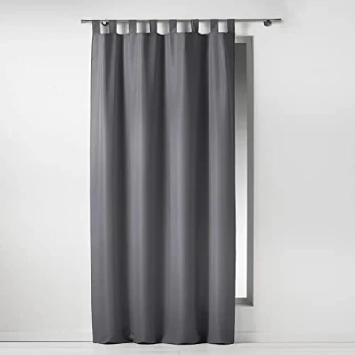 Image de Douceur d&#039;Intérieur Rideau A Passants 140 x 260 CM Polyester UNI Essentiel Beton