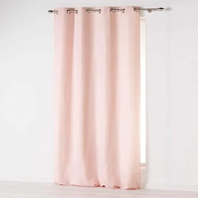 Image de douceur d&#039;intérieur, Rideau à Oeillets (140 x 280 cm) Absolu Rose Pale, Microfibre