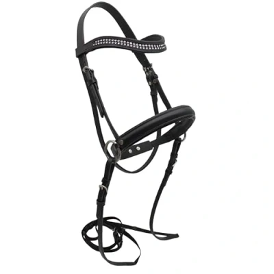 Image de PFIFF Bridon Lilly 103031 de qualité supérieure pour Chevaux Jeu Noir Shetty