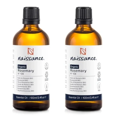 Image de Naissance Huile Essentielle De Romarin Certifiée BIO (No. 108) 200ml (2x100) Pure, Non Dilué pour Cheveux, Barbe, Diffuseur, Mélange Massage