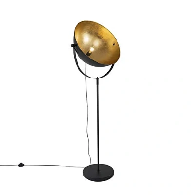 Image de Qazqa magnax Lampadaire 1 lumière H 187 cm Noir Rustique éclairage intérieur Salon I Chambre