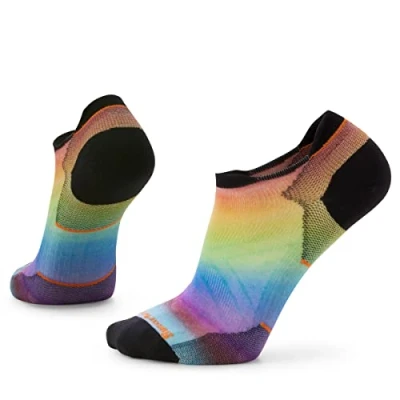 Image de Smartwool RUN Cushion Pride Rainbow Print LOW Socquettes, Taille: 34 37, Multi color