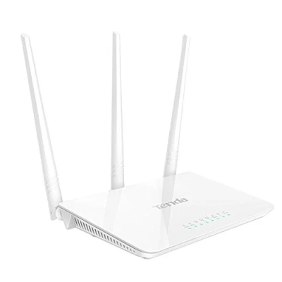 Image de Tenda F3 Routeur 300 Mbps Wi FI N en 2,4 GHz, Ethernet 4 Ports, 3 * 5dBi Antennes, Puce Broadcom, Contrôle de la Bande Passante, WPS, Compatible avec Toutes Les Box Interne