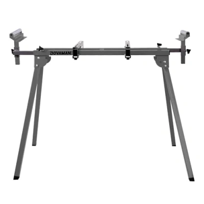 Image de DOVAMAN Support Scie à Onglets, Capacité 150 kg, Rail Coulissant Max 1980 mm, Installation et Pliage Rapides en 3 Étapes, Compatible DMS01A &amp; Plupart des Marques Onglet MS01A