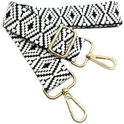 Image de Bandouliere de Rechange Reglable Noir, Sangle Sac a Main Remplacement, Universelles mit Boucle Dore pour Femme à Main, Bandoulière Accessoires, *08