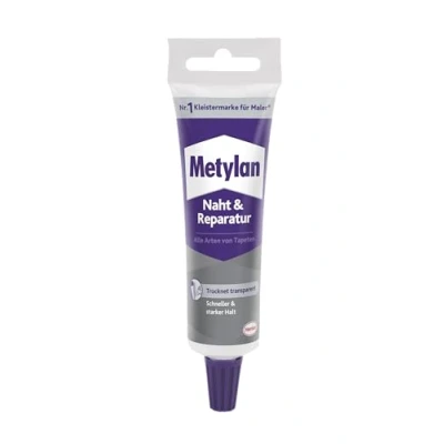 Image de Metylan Colle de réparation et couture, pour le collage papier peint en cas coutures superposées colles réparation, 1 x 60 g