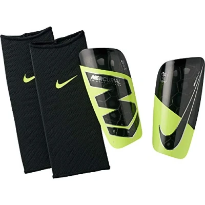 Image de Nike NK Merc Lt Grd Protège Tibias Mixte Adulte, Multicolore (Volt/noir), XL
