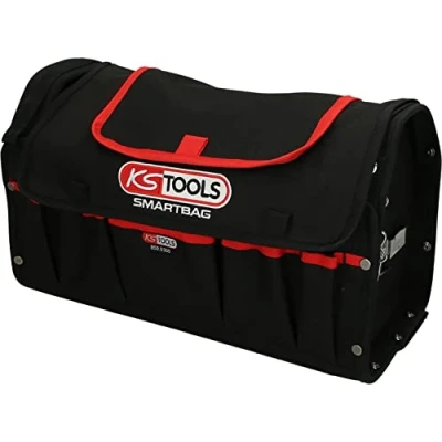 Image de KS Tools 850.0300 Sac à Bandoulière Vide de la Gamme Smartbag Outils Soute Rigide et Poignée Renforcée Nombreuses Poches, 2 Boites Rangement Tissu Ultra Résistant