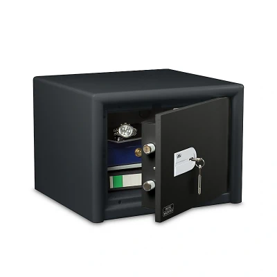 Image de BURG WÄCHTER Coffre fort pour mobilier avec clé, Combi Line, Niveau de sécurité S2, Protection incendie LFS 30 P, Contrôlé VdS, 27 l, 55 kg, CL 420 K, Noir