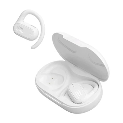Image de JBL Soundgear Sense, Écouteurs sans fil à conduction aérienne, technologie OpenSound, indice de protection IP54, jusqu&#039;à 24h d&#039;autonomie, en blanc