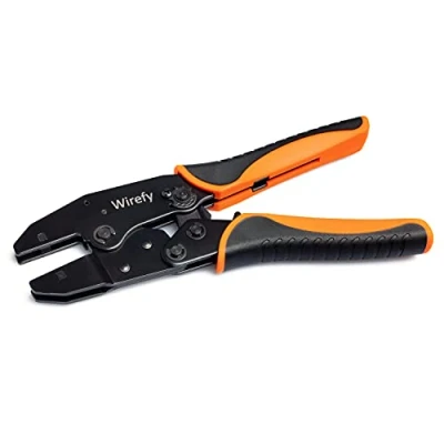 Image de Wirefy Outil à sertir 22,1 cm pour matrices de sertissage changement rapide Pince cliquet 26 8 AWG (matrices