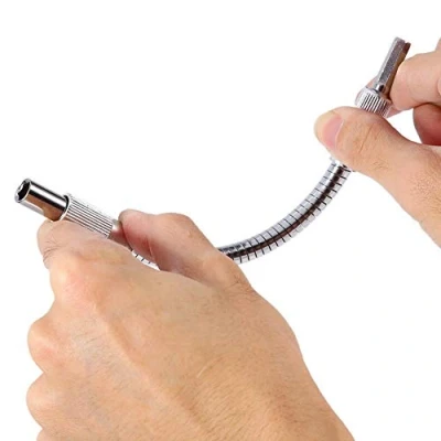 Image de 1/10,2 cm Rallonge Flexible Tournevis, Foret Tige Support Connection pour Perceuse Électronique Tournevis