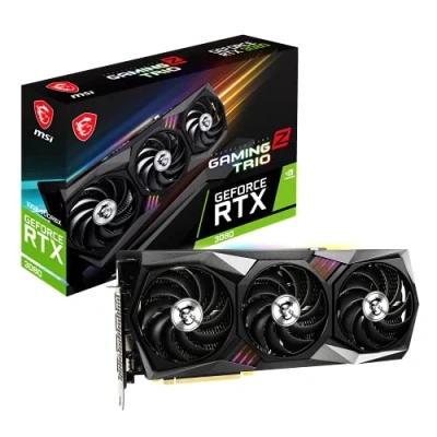 Image de MSI RTX 3080 Gaming Z Trio 10G LHR Carte Graphique NVIDIA GeForce 10 Go GDDR6X Gris