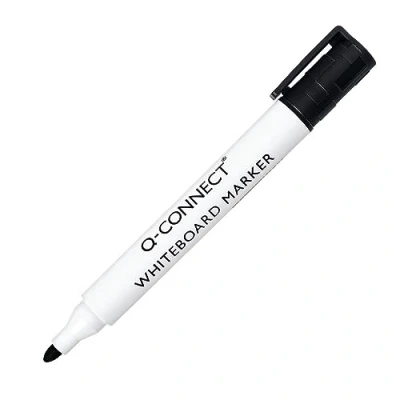 Image de Q CONNECT Noir marqueur effaçable à sec [Lot de 10]