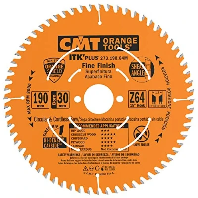 Image de CMT 273.190.64M Lame de scie circulaire ITK Plus HW 64 dents 190 x 1,7 30 mm
