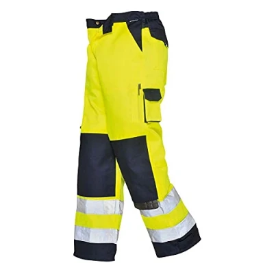 Image de Portwest TX51YNR4XL Lyon Pantalon haute visibilité, 4XL, jaune/bleu marine