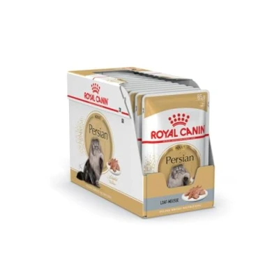 Image de ROYAL CANIN Persian Adult Mousse Pack Double 2 x 12 85 g Aliment Complet pour Chats spécialement Les persans Adultes Convient à partir de Mois