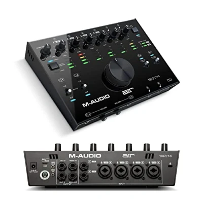 Image de M audio AIR 192 14 Interface ou carte son USB pour l&#039;enregistrement, le chant, la guitare, de qualité studio, avec 4 entrées XLR, et logiciels