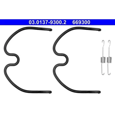 Image de ATE 03.0137 9300.2 Kit d&#039;accessoires, mâchoire de frein SUZUKI: Wagon R+ II 3/5 portes, IGNIS 2, OPEL: Agila A, SUBARU: JUSTY 3