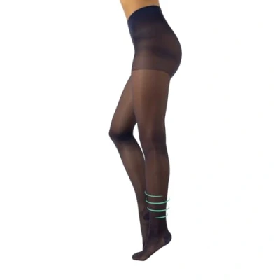 Image de CALZITALY PACK 1/2 Paires Collants de Contention avec Compression Forte 10 mm/Hg, S, M, L, XL, XXL, 3XL, 4XL 70 DEN Made in Italy (XL, Bleu)