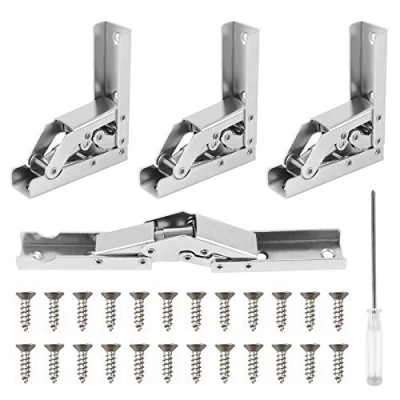 Image de Jubaopen 4PCS Charniere Porte Placard, Charnière Invisible 90, Amortisseur, Placard avec Tournevis et 24 Vis pour Armoire