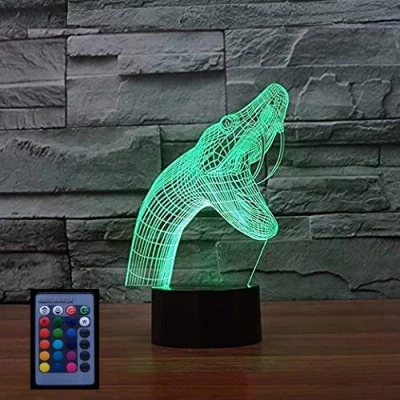 Image de 3D Serpent LED Lampe Art Déco Lumières Décoration Lampes Contrôle à distance 7/16 Couleurs Change Veilleuse USB Powered Enfants Cadeau Anniversaire Noël Cadeaux