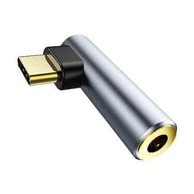 Image de Adaptateur Audio USB C vers 3,5 mm, Type 3.5 mm Femelle Casque Jack d&#039;écoute Dongle Aux Adapter DAC Stéréo HiFi Angle Droit pour iPhone 16/15 Plus Pro Max, iPad Air 5, Galaxy S23 S22