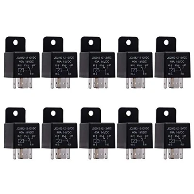 Image de Ehdis 10 Pièces Relais 12V 40A 5 Broches Spdt, Modèle No .: JD2912 1Z 12VDC 14VDC, Contacteur commutateur Power, Auto Commutateurs, Voiture