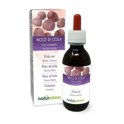Image de Noix de Kola (Cola acuminata) graines Teinture Mère sans alcool Naturalma Extrait liquide gouttes 120 ml Complément alimentaire Végétalien ou végan