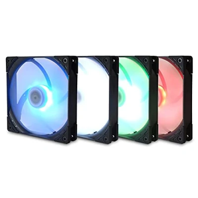 Image de Scythe Kaze Flex 140 Square RGB PWM Boitier PC Refroidisseur 14 cm Noir, Blanc