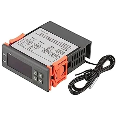 Image de ARCELI Contrôleur de température numérique AC 110V 220V Fahrenheit/Centigrade Modes Chauffage/Refroidissement par Thermostat avec capteur 2