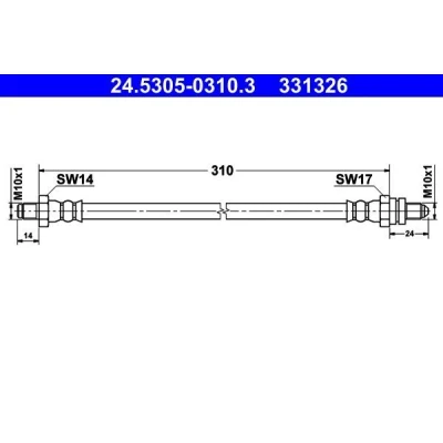 Image de Flexible de frein ATE 24.5305 0310.3