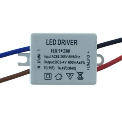 Image de Led Driver DC 600mA 3V 4V 1X3W Transformateur d&#039;alimentation à courant constant 3W