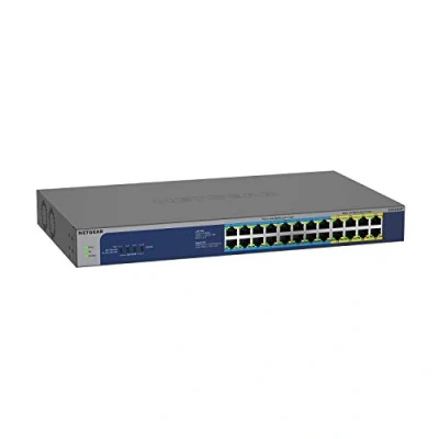 Image de NETGEAR (GS524UP) switch Ethernet PoE 24 ports Gigabit Ethernet, RJ45 avec 8 PoE+ et 16 PoE++ @ 480W, Silencieux bureau/rack protection à vie ProSAFE