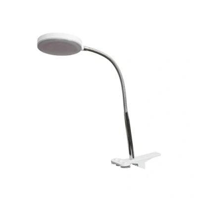 Image de LED lampe à pince Milow (Moderne) en Blanc e. a. pour Salon &amp; Salle manger (1 lampe,à), poser, liseuse
