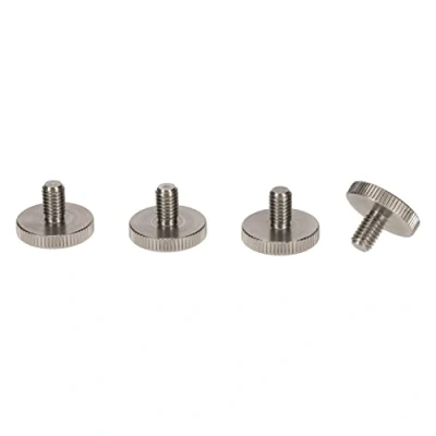 Image de PrecisionGeek Grande tête Moleté Pouce vis Inox/Acier inoxydable M6 x 10mm Lot de 4