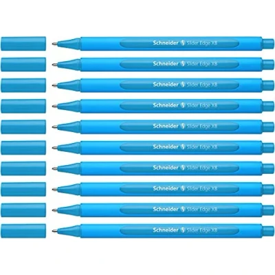 Image de Schneider Slider Edge (Pointe extra large (XB)) Lot de 10 Stylos, Encre bleue claire