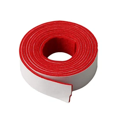 Image de BQLZR Rails de rechange en feutre pour piano 130 x 1,9 cm Rouge et blanc