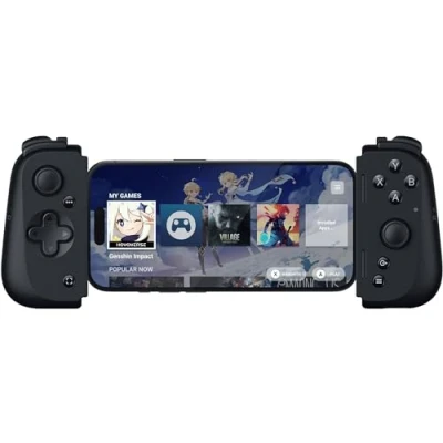 Image de Razer Kishi V2 Contrôleur de jeu mobile USB C pour iPhone et Android (boutons d&#039;action méca tactiles, D Pad, sticks analogiques, prise audio 3,5 mm, faible latence, RVB) Noir