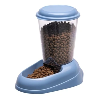 Image de Ferplast Distributeur de Nourriture Sèche, Croquettes pour Chats et Chiens 3 Litres Zenith Mangeoire Pratique,20,2 X 29,2 H 28,8 cm Bleu, 1 Unité (Lot 1)