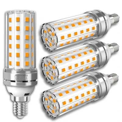 Image de JIUYUAN Ampoule LED E14 12W 3000K, Équivalent Halogène 100W, Blanc Chaud,1450LM, 360 Angle, Vis E14, Non Dimmable, Pas de Scintillement, 85 265V, Lot 4