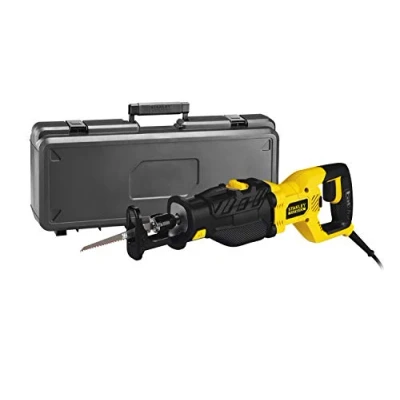 Image de Stanley FATMAX Scie Sabre Filaire et Compacte 1050W 3500 cps/mn Longueur de Course 28 mm Coupe Rapide Semelle Ajustable Changement Lame Sans Outils Câble Caoutchouc 4m Gamme FME365K QS